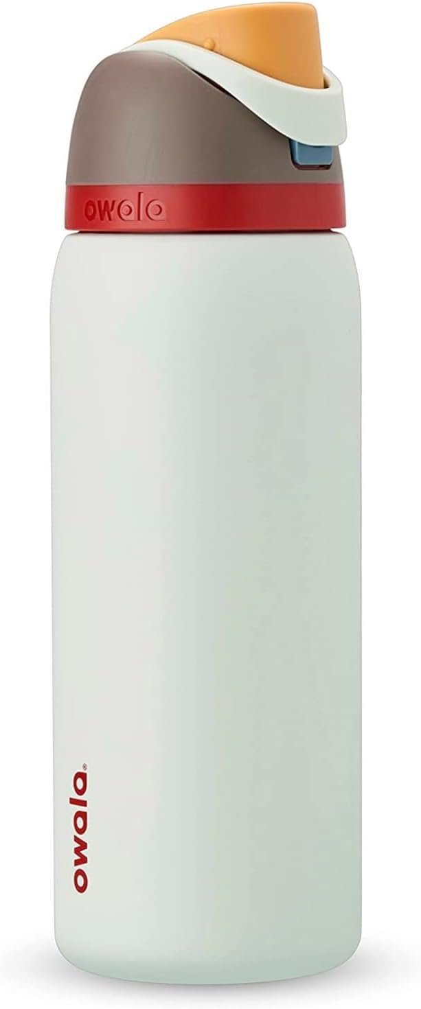 Owala FreeSip Insulated Stainless Steel Water Bottle with Straw for Sports, Travel, and School BPA-Free Sports Water Bottle, 40 oz, Boneyard