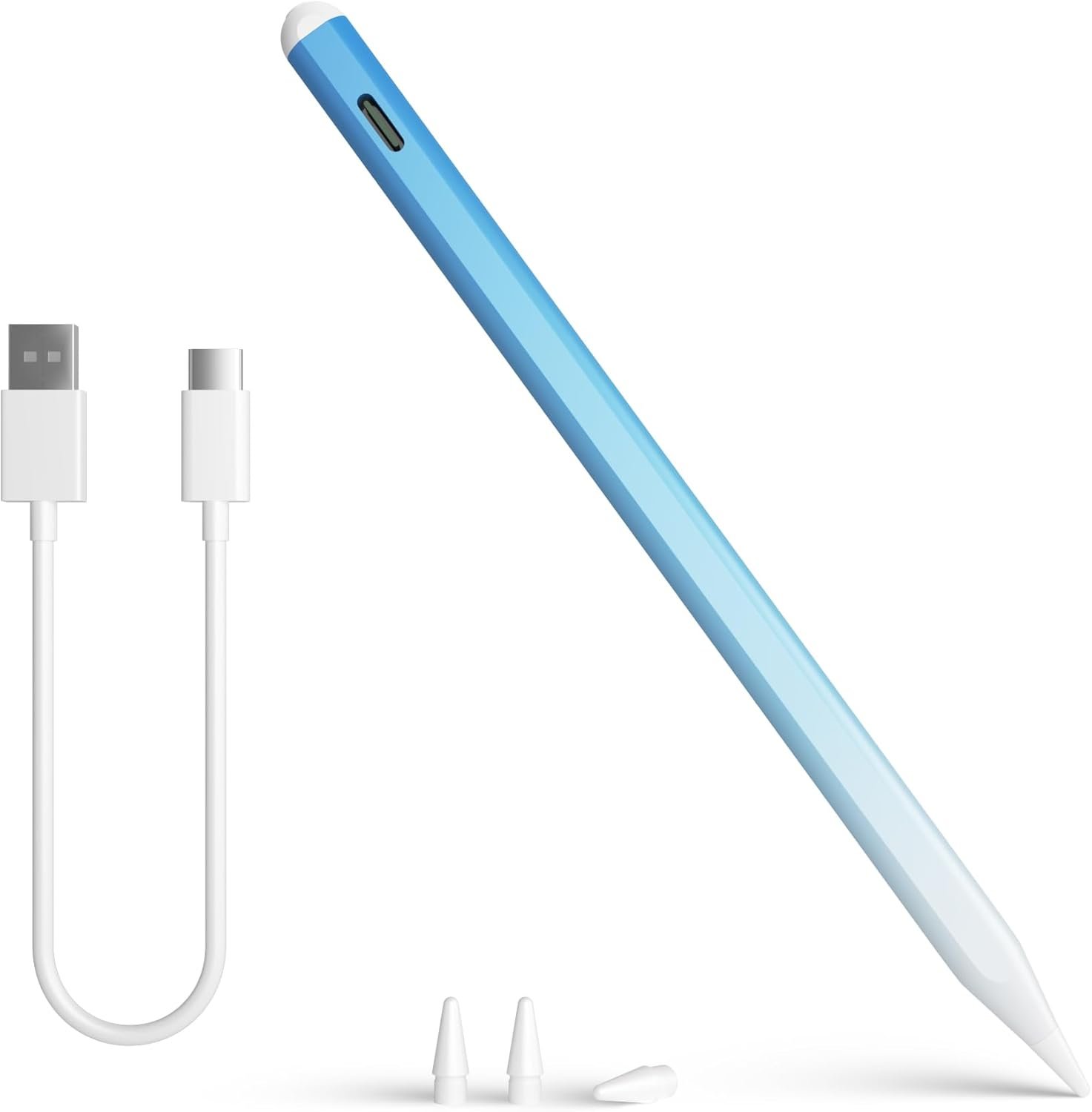iPad Air 13/11 inch Pencil, Stylus Pen for iPad Air 3/4/5/M2/M3, iPad 6th-11th 2018-2025, Pro 11/12.9/13-inch M4, Mini 5/6/7th A17 Pro with 15h Working Time Pixel-Perfect Tilt Palm Rejection
