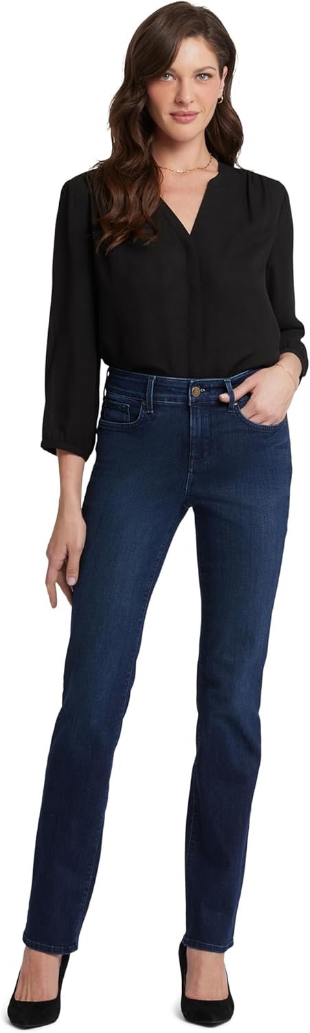 NYDJ Marilyn Straight Jeans Winter White