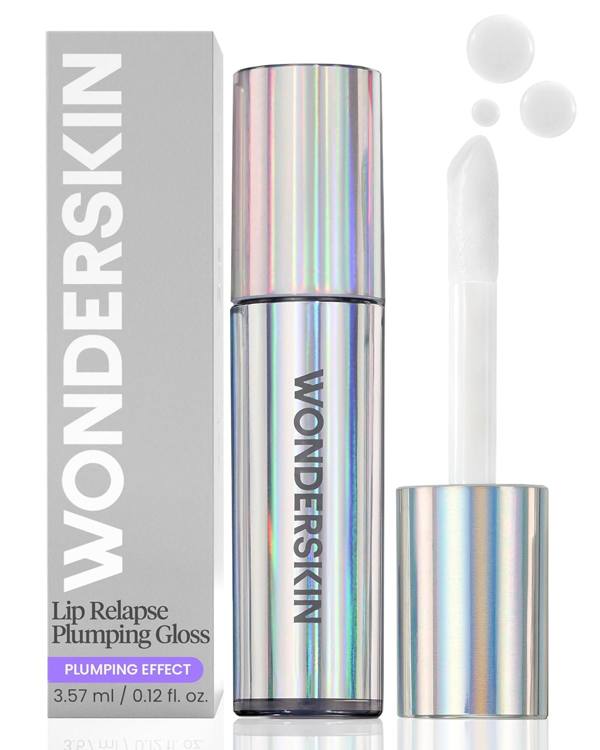 Wonderskin Lip Plumper Gloss – Lip Relapse Plumping Gloss for Fuller-Looking Hydrating, Non-Sticky High-Shine Finish
