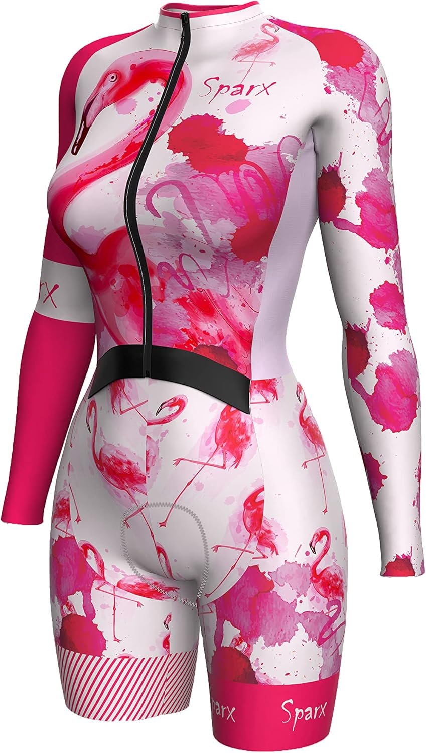 Sparx Premium Women Cycling Skinsuit Padded Speedsuit Women One Piece Cycling Kit