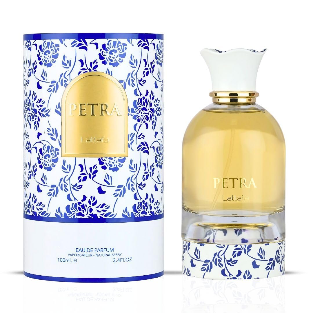 Lattafa Petra Eau de Parfum Spray for Women – 100ml (3.4 Oz) | Tropical, Floral, Fruity & Sweet Fragrance | Long-Lasting Luxury Perfume