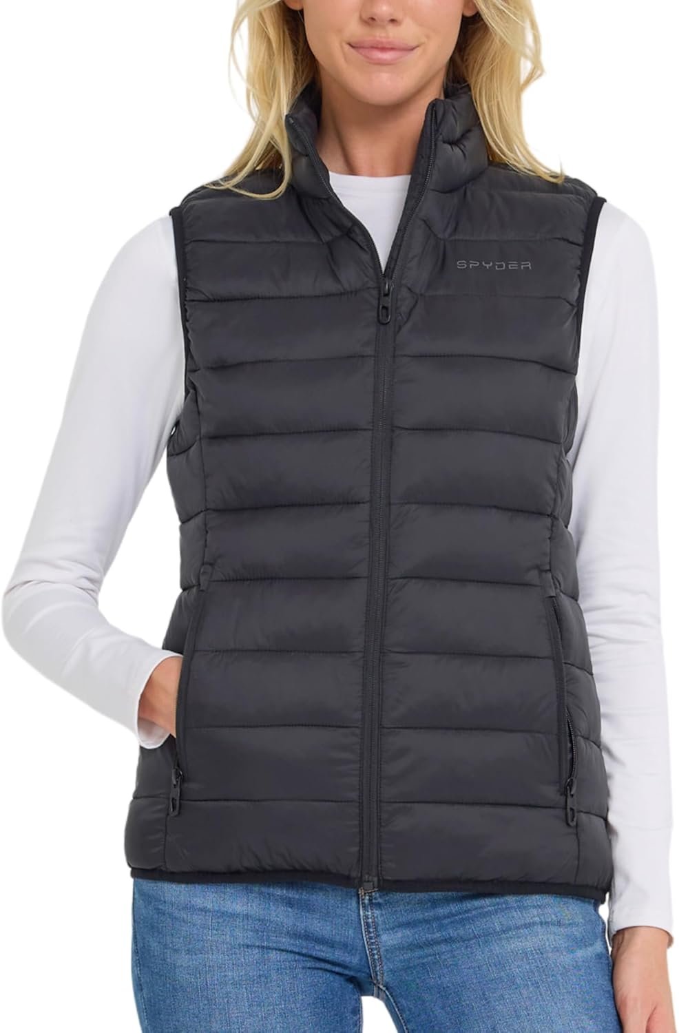 Spyder Womens Puffer Vest – Lightweight Sleeveless Puffer Vest Women – Cozy Fall Fashion Warm Quilted Jackets for Women