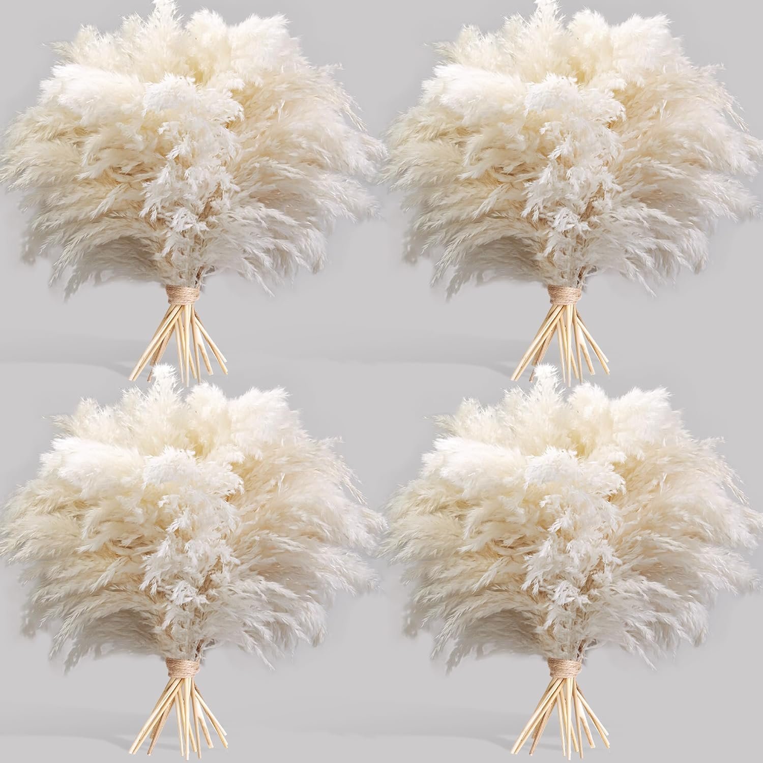 40PCS White Pampas Grass for Home Decor – Elegant Boho Decor – Premium Quality Pampas Grass Stems – Perfect for House, Nursery, Western, Wedding, Table, and Bohemian Decor