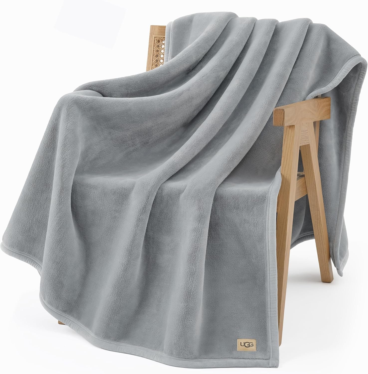 UGG Coco Plush Throw Blanket – Cozy Soft Fleece Heavy Blanket for Couch, Bed or Chair, Housewarming Gift for Women, Bedroom or Living Room Decor, Luxurious Winter Bedding Gifts for Women, Seal Gray