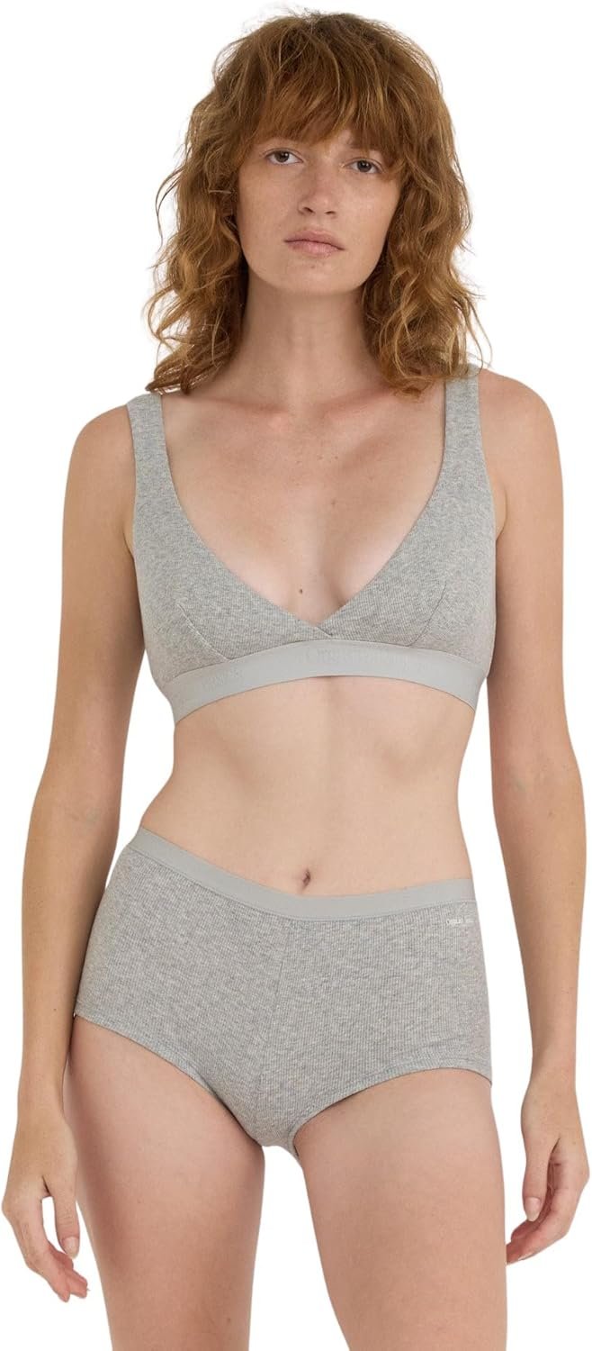 Organic Basics Women’s Core Shorty Ribbed Cotton Boyshort Underwear